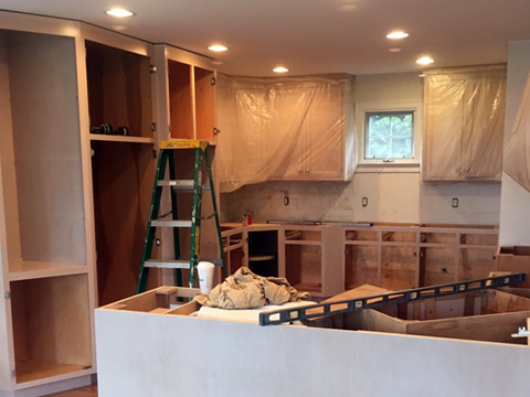 Custom kitchen renovation, MA